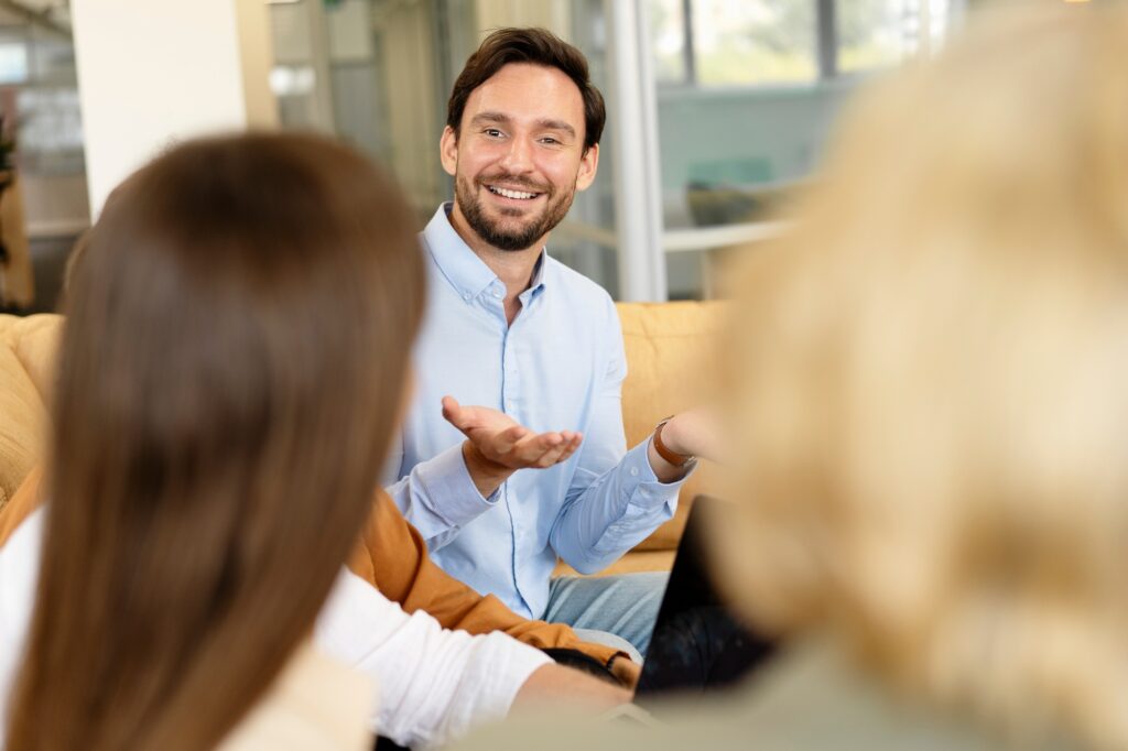 Group of business people, planning startup. Meeting, teamwork
